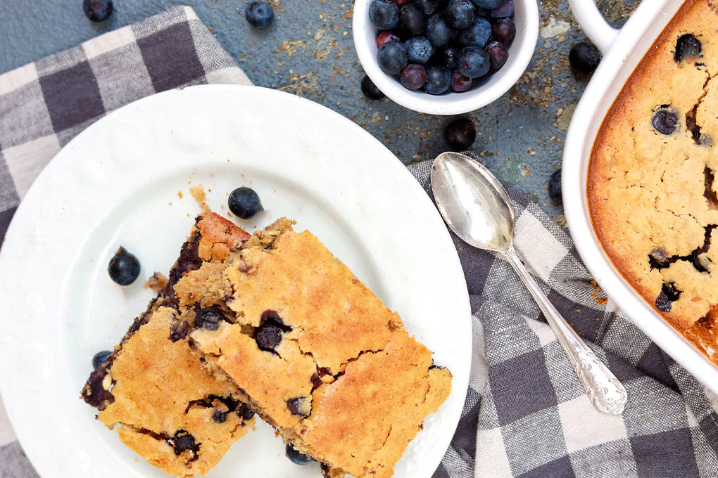 Vanilla Blueberry Baked Breakfast Bars