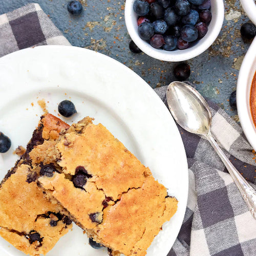 Vanilla Blueberry Baked Breakfast Bars