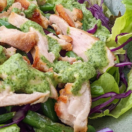 Chicken Salad with a Herby Collagen Dressing